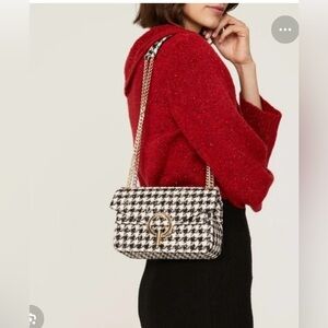 Chic Black and White Houndstooth Women's Bag